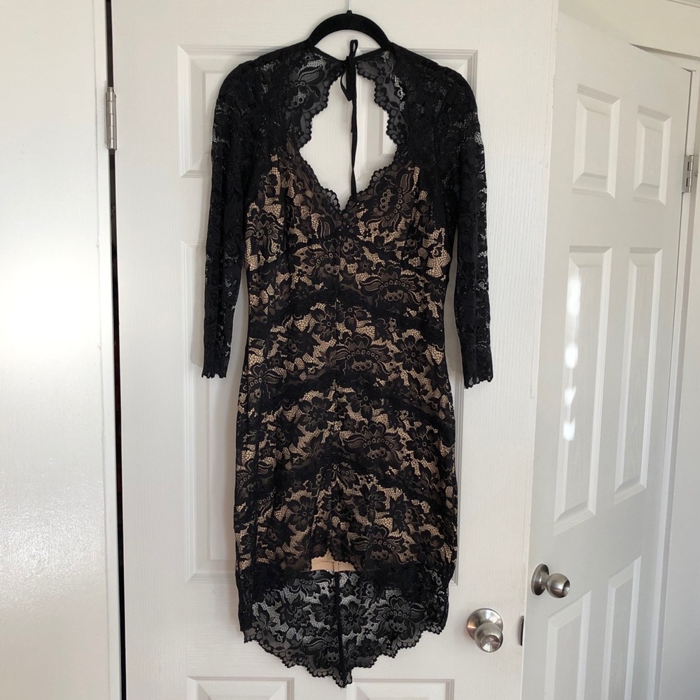 bebe lace cocktail dress